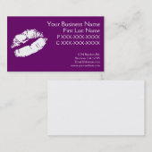Paarse witte lippenstift merk visitekaartjes (Voorkant / Achterkant)