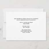 Paarse witte medische school foto afstudeerfeest kaart (Achterkant)