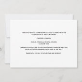 Paarse witte medische school foto Afstuderen Aankondiging (Achterkant)