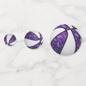 paarse witte meisjes boho basketbal verjaardagsfee confetti (Achterkanten)