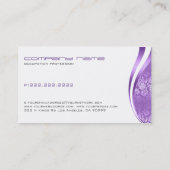 Paarse & Witte Moderne geometrische Ontwerp Visitekaartje (Achterkant)