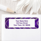 paarse witte motief etiket (Insitu)