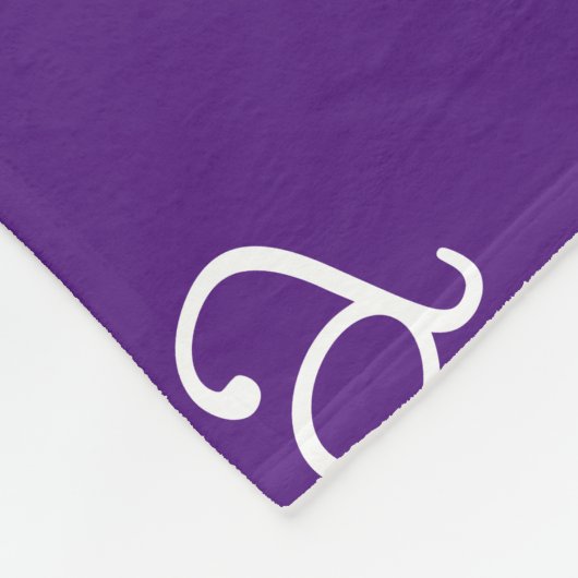 Paarse & Witte Nieuwheid Naam Fleece Deken (Hoek)