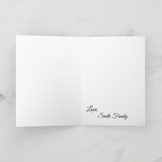  Paarse witte orchidee bloem gepersonaliseerd Kaart (Binnen)