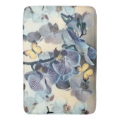 Paarse witte orchidee bloemenvlinder badmat (Voorkant Verticaal)