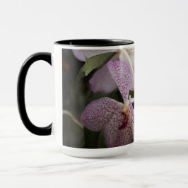 Paarse witte orchidee koffie/tea Mok 15 oz