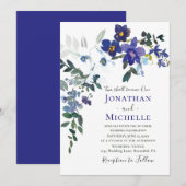 Paarse witte orchideeën Floral Christelijk bruilof Kaart (Voorkant / Achterkant)