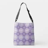 Paarse & Witte Paisley Crossbody Tas (Achterkant)