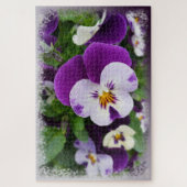 Paarse witte paniekjes legpuzzel (Verticaal)