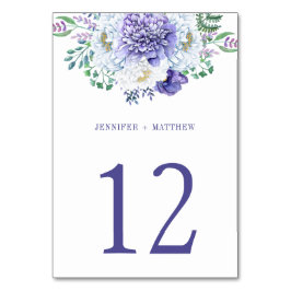 Paarse witte pioenen groen tafelnummer