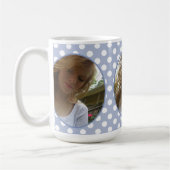 Paarse witte poka-stip omhuld: Foto Mok (Links)