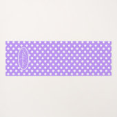 Paarse witte polka dot yoga mat (Achterkant (horizontaal))