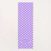 Paarse witte polka dot yoga mat (Achterkant)