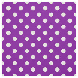 Paarse Witte Polka Dots Textiel Stof