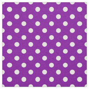 Paarse Witte Polka Dots Textiel Stof