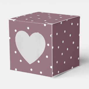 Paarse witte polka stip klassieke romantische trou bedankdoosjes