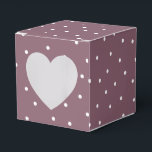 Paarse witte polka stipt klassieke romantische wig bedankdoosjes<br><div class="desc">E-mail: requests@prettygreetings.co.uk voor vragen over aangepaste ontwerpen en productaanvragen.</div>