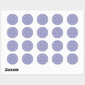paarse witte pols ronde sticker (Vel)