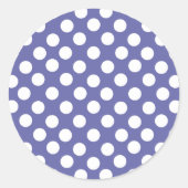 paarse witte pols ronde sticker (Voorkant)