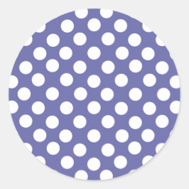 paarse witte pols ronde sticker