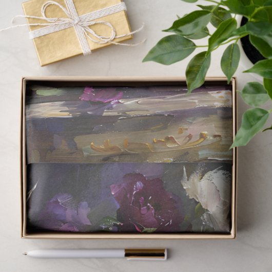  Paarse & Witte Rose Bouquet Decoupage Tissuepapier (Geschenk)