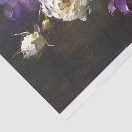  Paarse & Witte Rose Bouquet Decoupage Tissuepapier (Detail)
