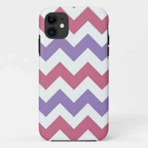 Paarse witte roze Chevron Zigzap Pattern Case-Mate iPhone Case