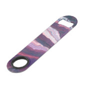 Paarse witte roze roestvrijstalen flesopener speed flessenopener (Voorkant Gekanteld)