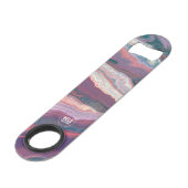 Paarse witte roze roestvrijstalen flesopener speed flessenopener (Achterkant Gekanteld)