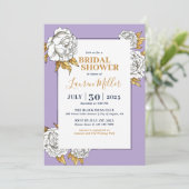 Paarse witte rozenanjer Vrijgezellenfeest Kaart (Staand voorkant)