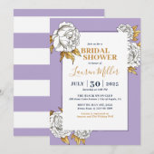 Paarse witte rozenanjer Vrijgezellenfeest Kaart (Voorkant / Achterkant)