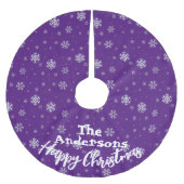 Paarse witte sinaasappels met kerstmis kerstboom rok (Voorkant)