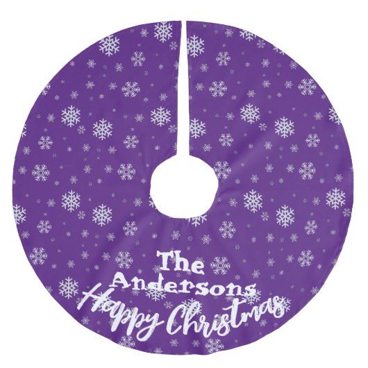 Paarse witte sinaasappels met kerstmis kerstboom rok (Voorkant)