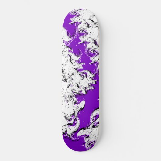 Paarse witte skateboard (Voorkant)