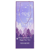 Paarse witte sneeuw Vreedzame bosprogramma's Nieuw Wijn Cadeautas (Achterkant)