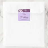 Paarse witte sneeuwvlok winter bruiloft zegels (Tas)