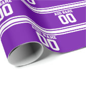 Paarse witte sport Jersey Cadeaupapier (Rol Hoek)