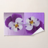 Paarse witte stekelroos bad handdoek (Handdoek)