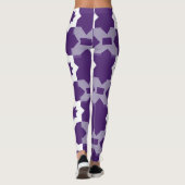Paarse witte ster geometrie Leggings (Achterkant)