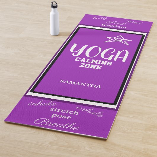 Paarse Witte Ster Naam Yogamat (In situ)