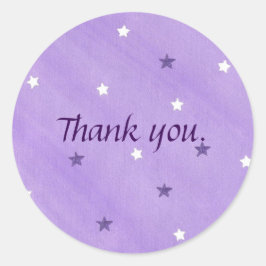 Paarse witte sterren op lavendel Dank u Stickers