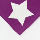 Paarse witte sterren patroon decoratief fleece deken (Hoek)