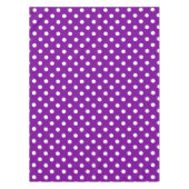 Paarse witte stippen ontwerp tafelkleed (Voorkant)