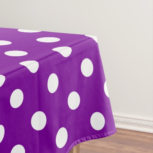 Paarse witte stippen ontwerp tafelkleed (Voorbeeld)