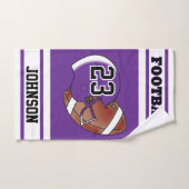 Paarse & Witte Streep Football Jersey Handdoek (Handdoek)
