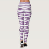 Paarse, witte streep leggings (Achterkant)