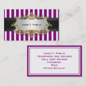 Paarse witte streep, zwart lint, gouden label (Voorkant / Achterkant)