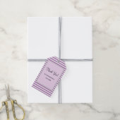 Paarse/witte strepen Gift Labels Cadeaulabel (Met Touw)