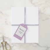 Paarse/witte strepen Gift Labels Cadeaulabel (Met Touw)