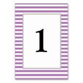 Paarse/witte strepen met omhuld tabelnummer kaart (Voorkant)